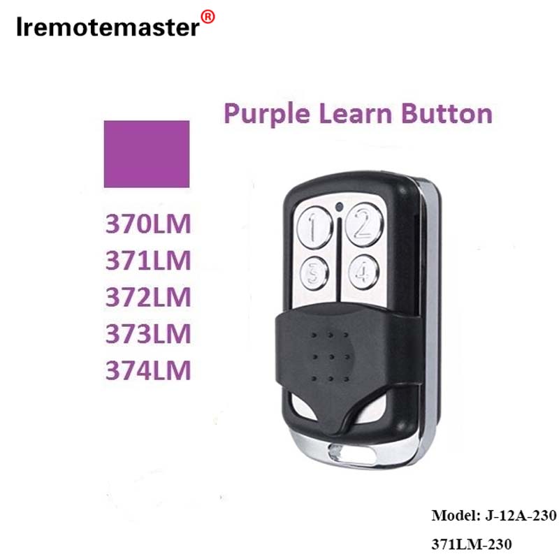 សម្រាប់ 370LM, 371LM, 372LM, 373LM, 374LM Purple Learn Button 315MHz Rolling Code