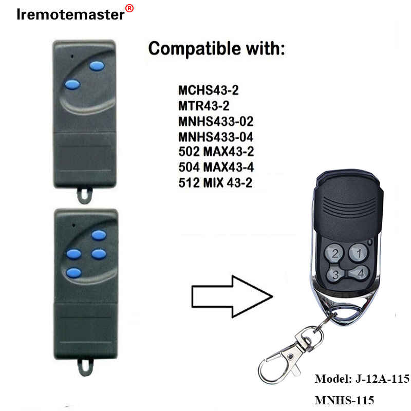 សម្រាប់ 502 MAX43-2, 504 MAX43-4 Remote Remote 433,92mhz Garage Door Control Remote