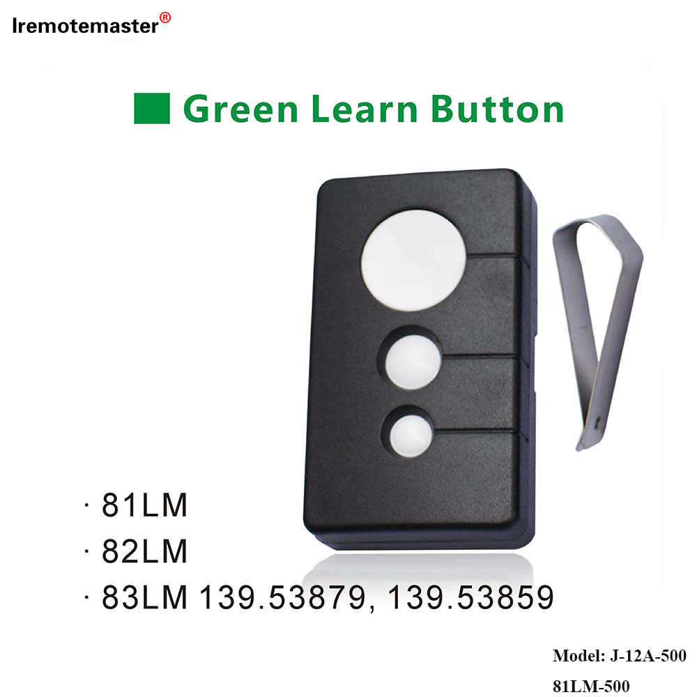 សម្រាប់ 81LM 82LM 83LM Green Learn Button 390MHz Garage Door Opener Remote Door