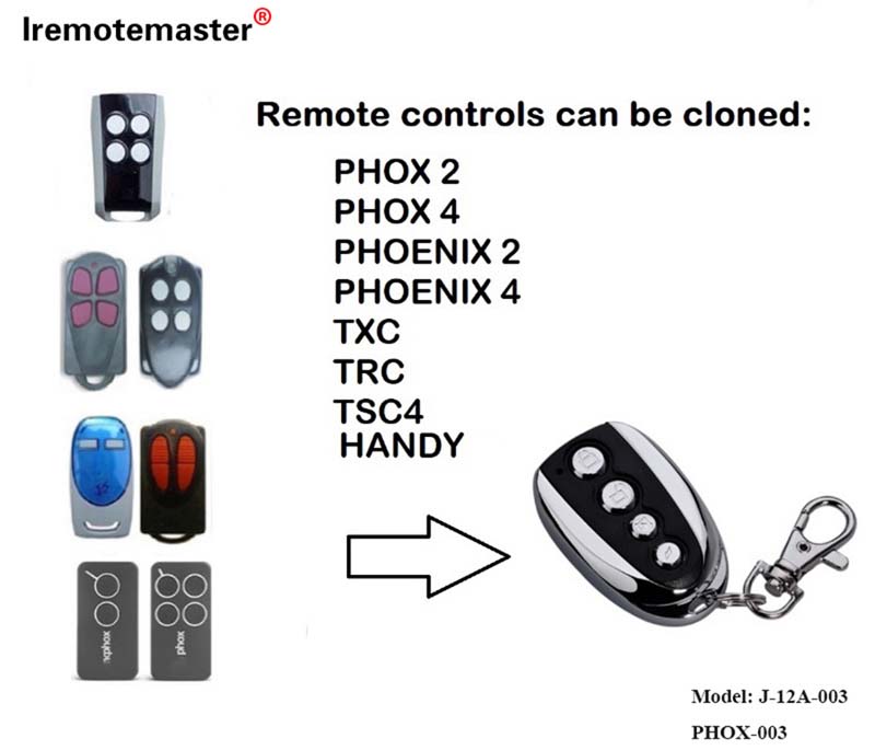 សម្រាប់ PHOENIX 2 4 TSC2 TSC4 HANDY2 ការបញ្ជាពីចម្ងាយទ្វារយានដ្ឋានជំនួស 433.92mhz